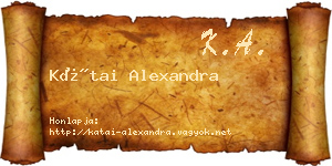 Kátai Alexandra névjegykártya