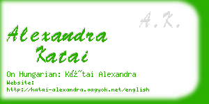 alexandra katai business card